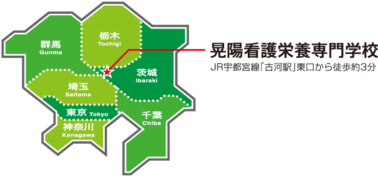 JR古河駅からのアクセス